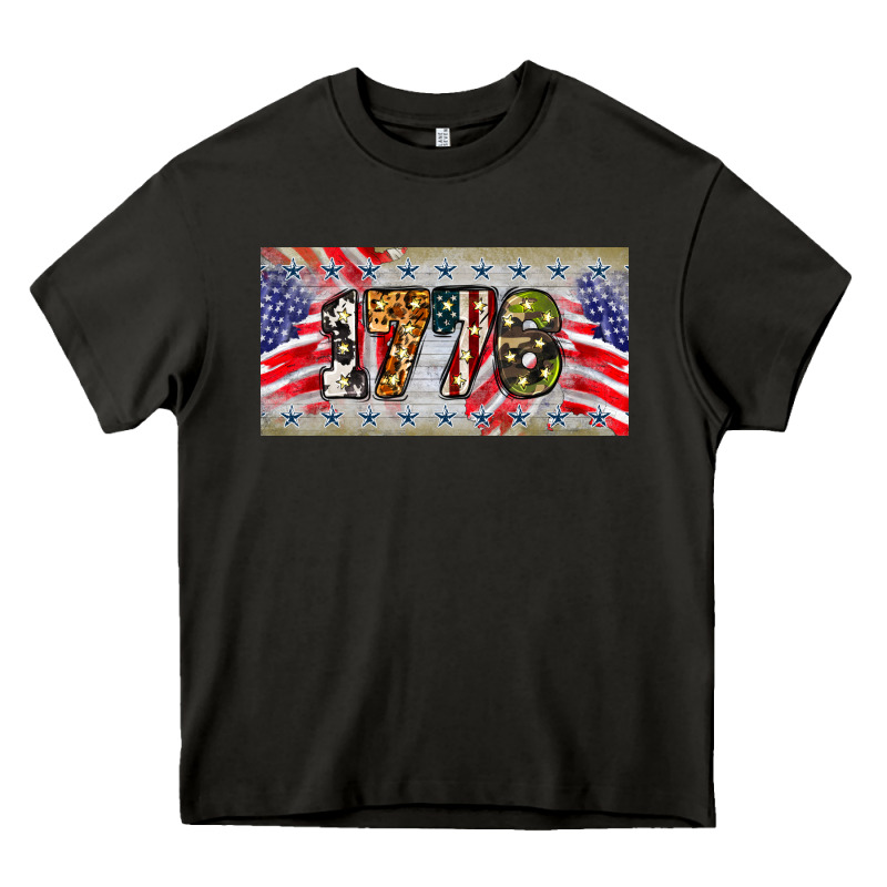 1776 4th Of July License Plate Heavy Core Tee by BarkalooDesign | Teevron