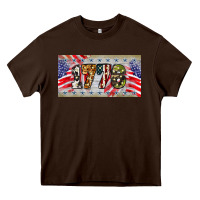 Chocolate Brown 1776 4th of july license plate Heavy Core Tee - BarkalooDesign