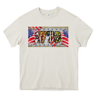 Cream 1776 4th of july license plate Heavy Core Tee - BarkalooDesign