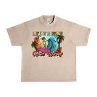 Life Is A Beach Make Waves Skeleton Urban Heavy Tee | Teevron