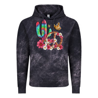 Cactus Peace Sign Flowers And Butterflys Vintage Hoodie | Teevron