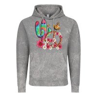 Cloud Rock cactus peace sign flowers and butterflys Vintage Hoodie - Artiststas