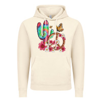 Vintage Artic cactus peace sign flowers and butterflys Vintage Hoodie - Artiststas