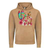 Vintage Camel cactus peace sign flowers and butterflys Vintage Hoodie - Artiststas