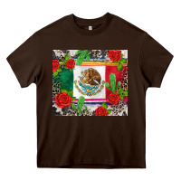 Chocolate Brown mexican flag Heavy Core Tee - CTS Tumbler Store