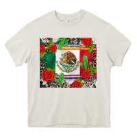 Cream mexican flag Heavy Core Tee - CTS Tumbler Store
