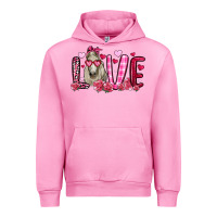 Fuchsia Pink valentines day love horse Urban Hoodie - OliviaCreatesArt