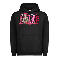 Pigment Black valentines day love horse Urban Hoodie - OliviaCreatesArt
