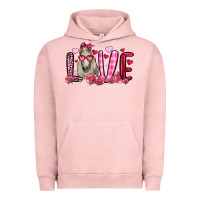 Pigment Salmon valentines day love horse Urban Hoodie - OliviaCreatesArt