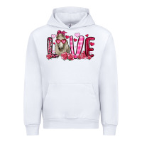 White valentines day love horse Urban Hoodie - OliviaCreatesArt