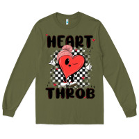 Army Green heart throb Long Sleeve Tee - MaliasSmallBusiness