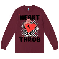 Burgundy heart throb Long Sleeve Tee - MaliasSmallBusiness