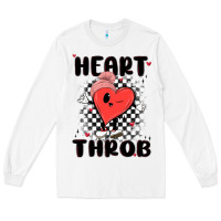 White heart throb Long Sleeve Tee - MaliasSmallBusiness