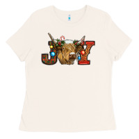 Bone christmas joy cow Ladies Tee - RanaPortraitStore
