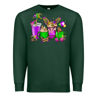 Sports Green Mardi Gras coffee cups Premium Sweatshirt - NancyCooperArtShop