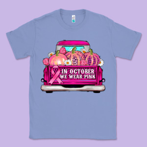 Truck In October We Wear Pink Classic Tee Designed By Adodesignshop