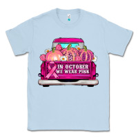 Dusty Blue truck in october we wear pink Classic Tee - AdoDesignShop