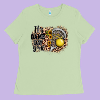 It's Game Day Y'all Lacrosse Ladies Tee Designed By Jahusdesignshop