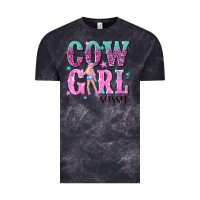 Cloud Black cowgirl sassy with pink cowgirl Vintage Tee - NancyCooperArtShop