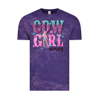 Cloud Purple cowgirl sassy with pink cowgirl Vintage Tee - NancyCooperArtShop