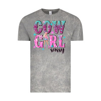 Cloud Rock cowgirl sassy with pink cowgirl Vintage Tee - NancyCooperArtShop