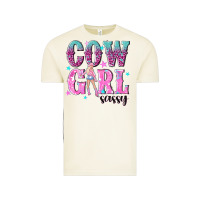 Vintage Arctic cowgirl sassy with pink cowgirl Vintage Tee - NancyCooperArtShop