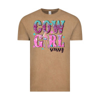 Vintage Coffee cowgirl sassy with pink cowgirl Vintage Tee - NancyCooperArtShop