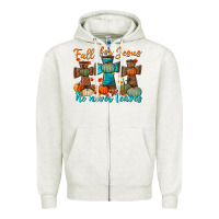 Oatmeal Heather fall for jesus he never leaves Zipper Hoodie - BundleAndBundleShop