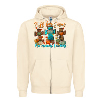 Sandshell fall for jesus he never leaves Zipper Hoodie - BundleAndBundleShop