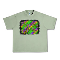 Oil Green mardi gras fleur de lis background Urban Heavy Tee - Jasminsmagicworld