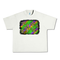 Mardi Gras Fleur De Lis Background Urban Heavy Tee | Teevron
