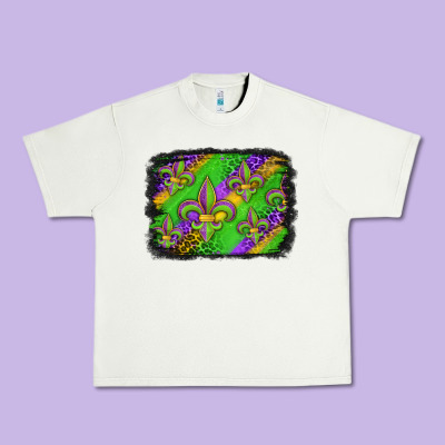 Mardi Gras Fleur De Lis Background Urban Heavy Tee Designed By Jasminsmagicworld