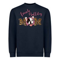 Navy french bulldog mom Heavyweight Sweatshirt - Jasminsmagicworld