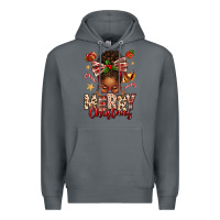 Rock merry christmas afro messy bun Premium Hoodie - texasbilliewilder