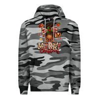 Slate Camo merry christmas afro messy bun Premium Hoodie - texasbilliewilder