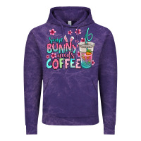 Cloud Purple some bunny needs coffee easter Vintage Hoodie - Jasminsmagicworld