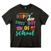 Asphalt happy first day of school Heavy Core Tee - Zillion Design Studio