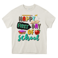 Cream happy first day of school Heavy Core Tee - Zillion Design Studio