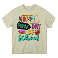 Mossy happy first day of school Heavy Core Tee - Zillion Design Studio