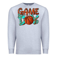 Heather Grey Game day leopard basketball Premium Sweatshirt - NancyCooperArtShop