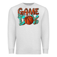 Oatmeal Heather Game day leopard basketball Premium Sweatshirt - NancyCooperArtShop