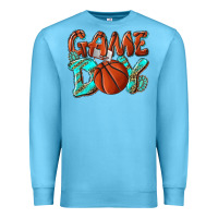 Ocean Blue Game day leopard basketball Premium Sweatshirt - NancyCooperArtShop
