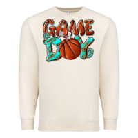 Sandshell Game day leopard basketball Premium Sweatshirt - NancyCooperArtShop
