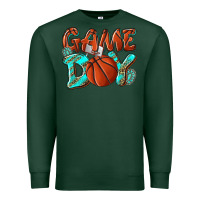 Sports Green Game day leopard basketball Premium Sweatshirt - NancyCooperArtShop