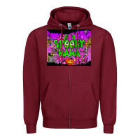 Burgundy spooky mama tumbler Zipper Hoodie - BundleAndBundleShop