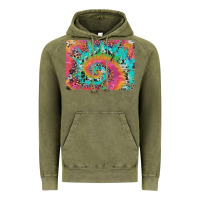 Vintage Olive tie dye leopard cowhide glitter background Vintage Hoodie - Artiststas