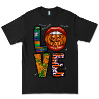 Black Love Halloween Lips Premium Tee - CowhideDigitalArt