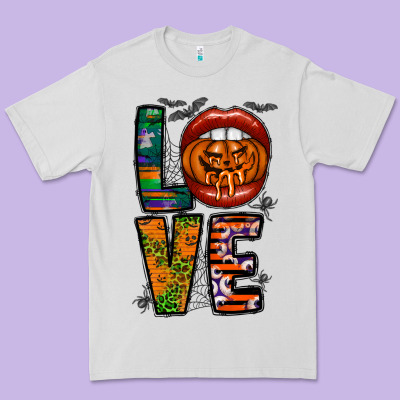 Love Halloween Lips Premium Tee Designed By Cowhidedigitalart