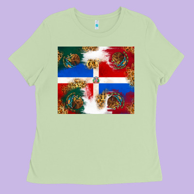 Mexican And Dominican Republic Ladies Tee Designed By Texasbilliewilder