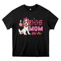 Black dog mom Heavy Core Tee - Zillion Design Studio